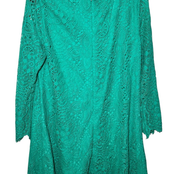 Lilly Pulitzer Colette Lace A Line Back Zip Bell Sleeve Dress Lined Size Large - Picture 2 of 7